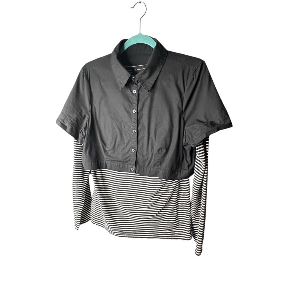 The White House Black Market Double Striped Under Shirt XL